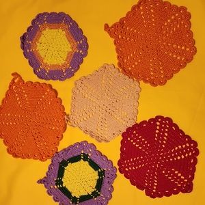 Vintage crochet potholders